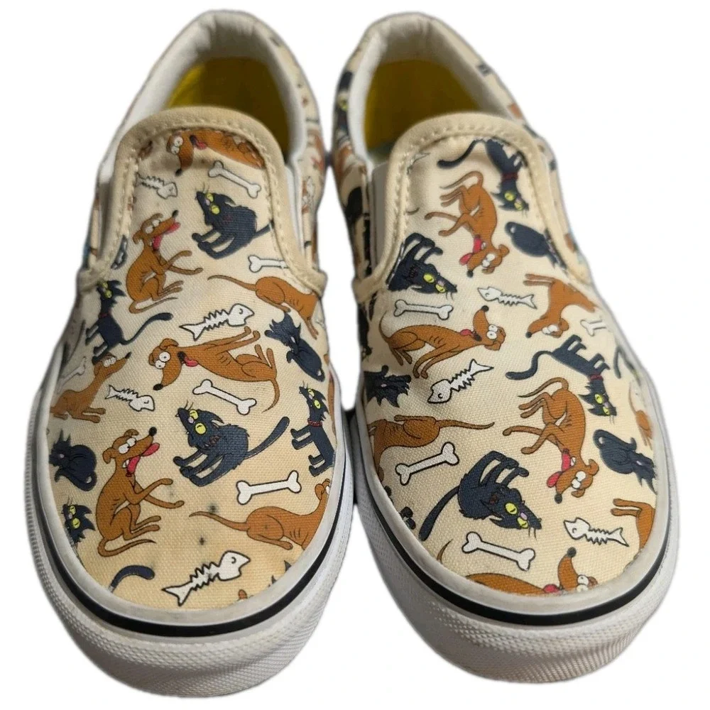 Vans The Simpsons Kids Shoes Slip On Family Pets Kids SZ 4.5